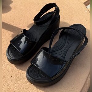 Crocs Brooklyn Wedge Sandal w/ Ankle Wrap